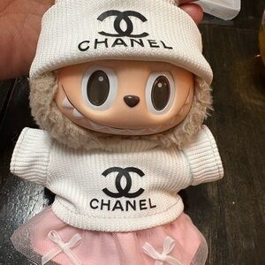 NIP - Chanel White and Pink Plush Toy doll Is not included